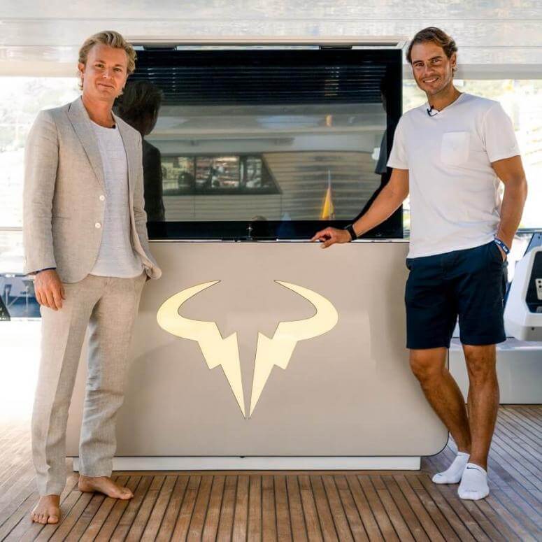 Nico Rosberg et Rafa Nadal