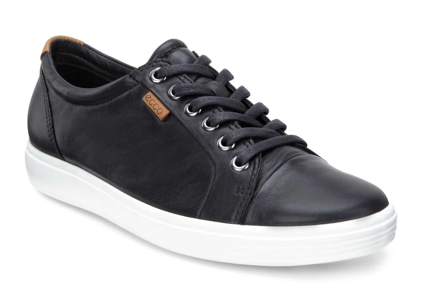 Ecco Soft 7 Leather Black Sneaker habillé